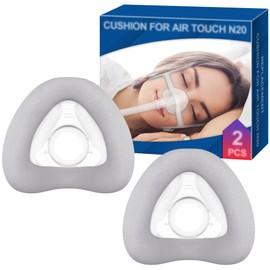 2 Pack Replacement Cushions (L) for AirTouch N20 & Airfit N20, Optimised Comfort & Secure Hold with Memory Foam (New Version), Durable Replacement Parts, CPAP Accessories by BlessEase (L)
