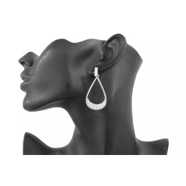Unbranded New Women Earrings Set Silver Metal Water Drop Classic Hook Bling Wedding Dangle