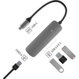 MMOBIEL USB-C Hub Splitter - 4-Port with 4x USB 3.0 Ports - 5Gbps USB-A Splitter Multiple Connector Compatible with PC, Laptop, MacBook Pro/Air, XPS, Flash Drive, HDD etc. - 4 Ports - Universal