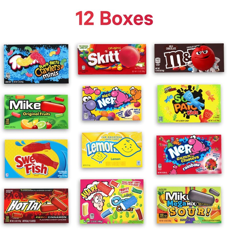 Movie Theater Candy Variety Pack - Candy Box of Milk