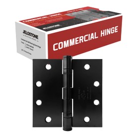 JELOSTONE 3 Pack - Commercial Grade Ball Bearing Door Hinge 4-1/2 x 4-1/2, UL Listed & 3 Hour Fire Rated, Full Mortise, JS-5BB2 (Matte Black)