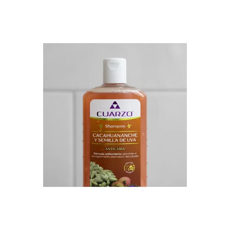 Shampoo Cacahuananche Y Semilla De Uva Cuarzo 550 ml