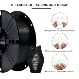 iBOSS PLA Plus (PLA+) 3D Printer Filament 1.75mm,1kg Spool (2.2lbs) Toughness Enhanced 3D Printing Filament,Dimensional Accuracy +/- 0.02mm,1.75mm PLA Plus Filament,Fit Most FDM Printer(Black)