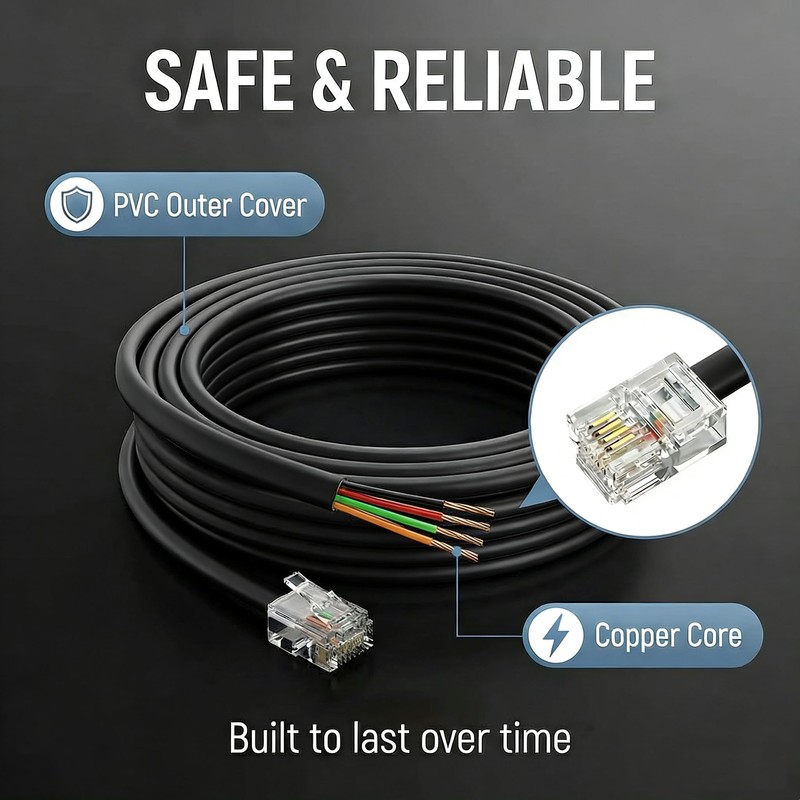 ZTOXLR Phone Extension Cord 50FT Long Phone Cable Line Wire,