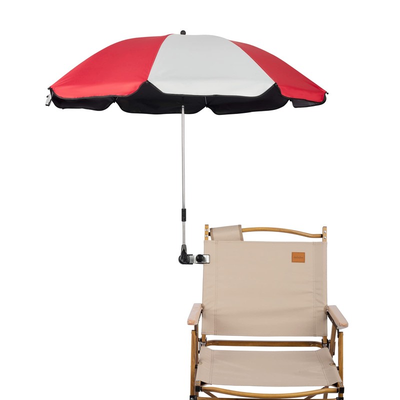 GRANDMEI Chair Umbrella with Clamp,46 inches UPF 50+ Clip on