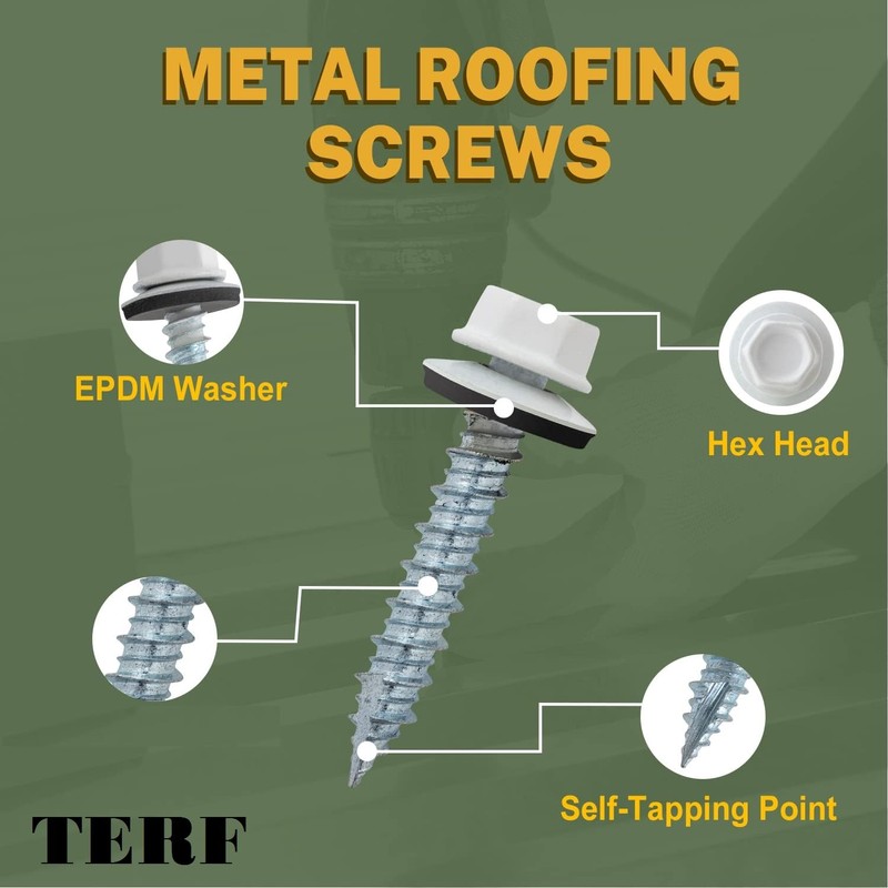 TERF® Thin Metal Corrugated Roofing Sheet to Timber Self Drilling