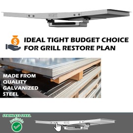 CaptainGrill Grease Tray with Catch Pan - Dyna Glo Grill Replacement Parts, Universal Drip Pan for 4/5 Burner Gas Grill Models from Dyna Glo, Nexgrill, Expert Grill, Kenmore, BHG and More (24"-30")