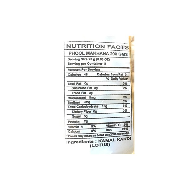 Swad Phool Makhana - Puffed Lotus Seeds - 200 Grams