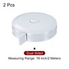 sourcing map 2pcs Measuring Tape 2M/78-inch Round Retractable Tailors Tape