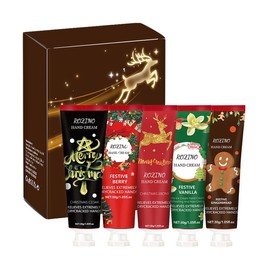 Hand Cream Set, 5 Pieces Hand Cream Tube, Mini Gift Set for Christmas and Birthday, for Women and Men, Birthday Gift for Women, Mum Gift (A)