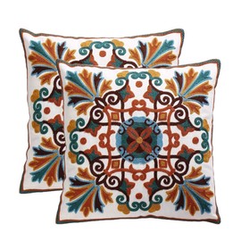ZUODU Classic Jacquard Colored Maple Pillow Cover Cushion Cover Throw Pillow Case 18 X 18 Inch 45 X45 Cm Pack of 2