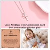 ACOGVN First Communion Gifts for Girls Catholic Cross Necklace First