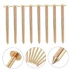 Outanaya 8pcs Stainless Steel Surveying Pegs Boundary Markers Measurement Stakes