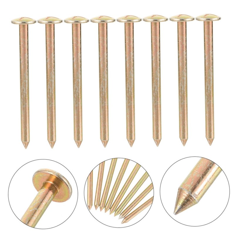 Outanaya 8pcs Stainless Steel Surveying Pegs Boundary Markers Measurement Stakes