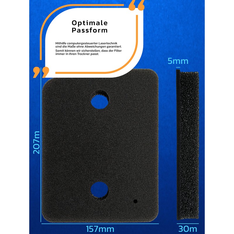 JUMA Filter for Miele Sponge Filter 9164761 Fine / Coarse