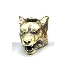 StarWay 2pcs New Wolf Head Warrior EDC Out Brass Knife Beads Umbrella Rope Cord Outdoor Knife Pendant Paracord Lanyard Bead