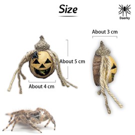 Daerky Jumping Spider Hideout, Handmade Jumping Spider Hideaway, Spider Jumping Climbing Platform, Magnetic Jumping Spider Swing, Accessory for Small Animal Enclosures (Pattern 1)