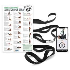 OPTP The Original Stretch Out Strap with Exercise Poster, USA Made Top Choice Stretch Out Straps for Physical Therapy, Yoga Stretching Strap or Knee Therapy (XL)