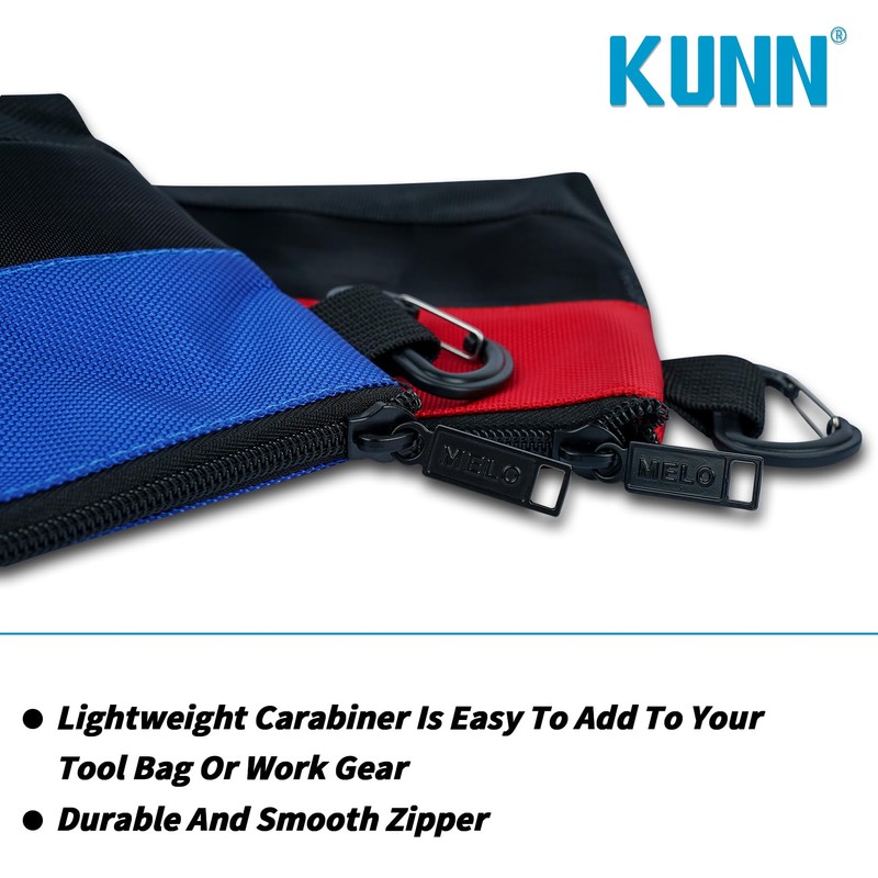 2 Pack Tool Pouch Zipper Storage Bag,Heavy Duty Small Tool