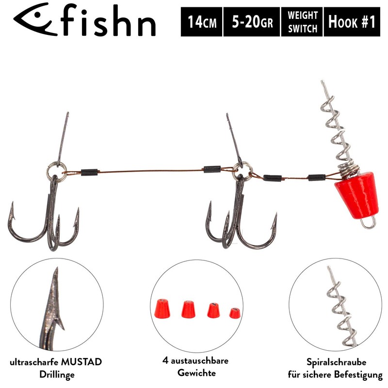 FISHN Screw-In Pike Systems - Shallow Rig with or without