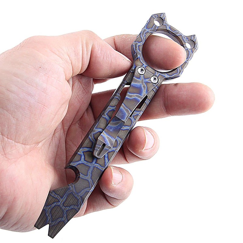Twosun Titanium Pry Bar EDC Pry Tool Bottle Opener Outdoor