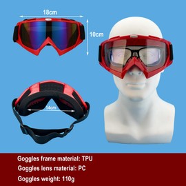 LJDJ Dirt Bike & Motorcycle Goggles 2 Pack - ATV, Riding, Ski & Racing Goggles - Windproof, Offroad Protective Glasses for Men, Women & Youth