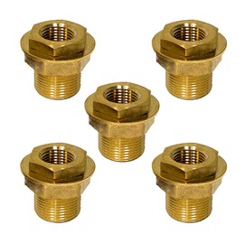 FloFlex 5 Pcs 1/8 Inch Bulkhead Connector 1/8" Female x 1/8" Female Panel Wall Connection 5 Pack