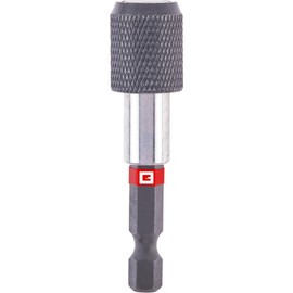 Original Einhell Quick Change Bit Holder with 1/4 Inch E 6.3 Shank, 60 mm (Chrome Vanadium, Aluminium Sleeve, Permanent Magnet)