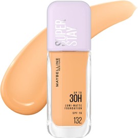 Maybelline Super Stay Lumi Matte Base de Maquillaje Líquida, Alta Cobertura con Acabado Mate Luminoso, Tecnología Lightwear 30H de Duración, Tono 132, 30 ml