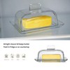 QFkris Clear Glass Butter Dish with Cover for Countertop, 7"