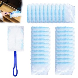 Pack of 30 Dusters, Dust Magnet Trap with 1 Handle, Disposable Household Duster, Cleaning Hair, Duster, Non-Woven for Dust Cobwebs