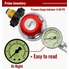 CALPOSE 12FT High Pressure Propane Regulator with Hose, 0-30PSI Adjustable