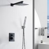 RTTWYYUU Matte Black Shower Head and Handle Set 8 Inch,