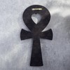 Veronese Design 16 Inch Egyptian Ankh Resin Wall Sculpture Black