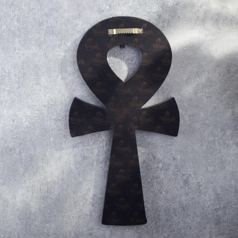 Veronese Design 16 Inch Egyptian Ankh Resin Wall Sculpture Black