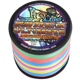 Wandering Seagulls PE Line Fishing Line 0.8 No. 500M 5 Colors Multi Color 8 Lines 15lb Ultimate Power Sea Bass Hairtail, Egging, Aoi Squid Blue for Shore Jigging, Tairaba, Yellowtail, Japanese Rice,