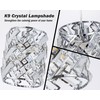 YORKCARE 2 Pack Crystal Pendant Lights, Modern Chrome Finish with