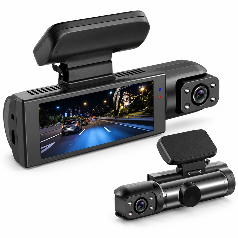 1080P Dual Camera Car Dash Cam with 64GB SD Card