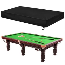 ohbien 8 ft Pool Table Cover with Drawstring, 210D Waterproof Windproof Oxford Fabric Cover for Garden Furniture, Anti-UV Protective Cover, Dustproof, Tear-Resistant for Snooker Table, Pool Table