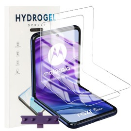 KZIOACSH Screen Protector for Motorola Razr + 2024/Moto Razr Plus 2024/Razr 2024, 2Pack Flexible Soft TPU 3D Curved Edge Elastic [Fingerprint Unlock] Touch Sensitive Anti-Fingerprint Anti-Scratch Film