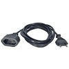 Euro Verlngerungs Cable 2 m Black