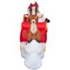 Gemmy Lightshow Airblown Inflatable Sewn in Micro LED Santa and