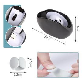 Earphone Storage Charging Cable Automatic Winding Charging Cord Tangle-Free Multifunctional Cable Winder Management Data Charging Cable Organizer Lightweight Small Portable (Black+White) Cord Earphone