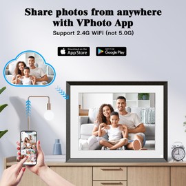 Digital Photo Frame 9.7-inch WiFi Digital Picture Frame - 32GB Electronic Picture Frame Touchscreen, Motion Sensor, Wall Mountable, Auto Rotate, Send Photos via App Email, Gift for Grandma Grandpa