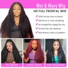 Water Wave Lace Front Wigs Human Hair Pre Plucked Bleached