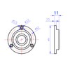 Metal Horizontal Bubble Cow Eye Level Universal Horizontal Bubble Flange