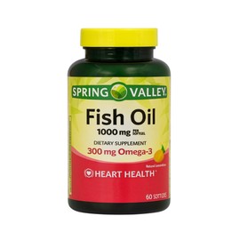 Omega 3 Fish Oil 1000mg – 60 Softgels, Omega-3 Supplements for Women and Men, Fish Oil Fatty Acid, Daily Essential Supplement (Pack of 1)
