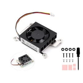 Dedicated 3007 Cooling Fan Compatibe with RPi Compute Module 5, Low Noise 5V Power Supply PWM Speed Adjustment, with Thermal Tapes