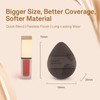 Momo's Workshop Rose Tatami Makeup Sponge Set,Double-Sided Egg Shape Rubycell