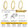 TOBENY Stackable Gold Rings for Women Non Tarnish Trendy 14K